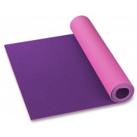 Коврик для йоги и фитнеса INDIGO PVC двусторонний IN258 173*61*0,6 см Розово-фиолетовый